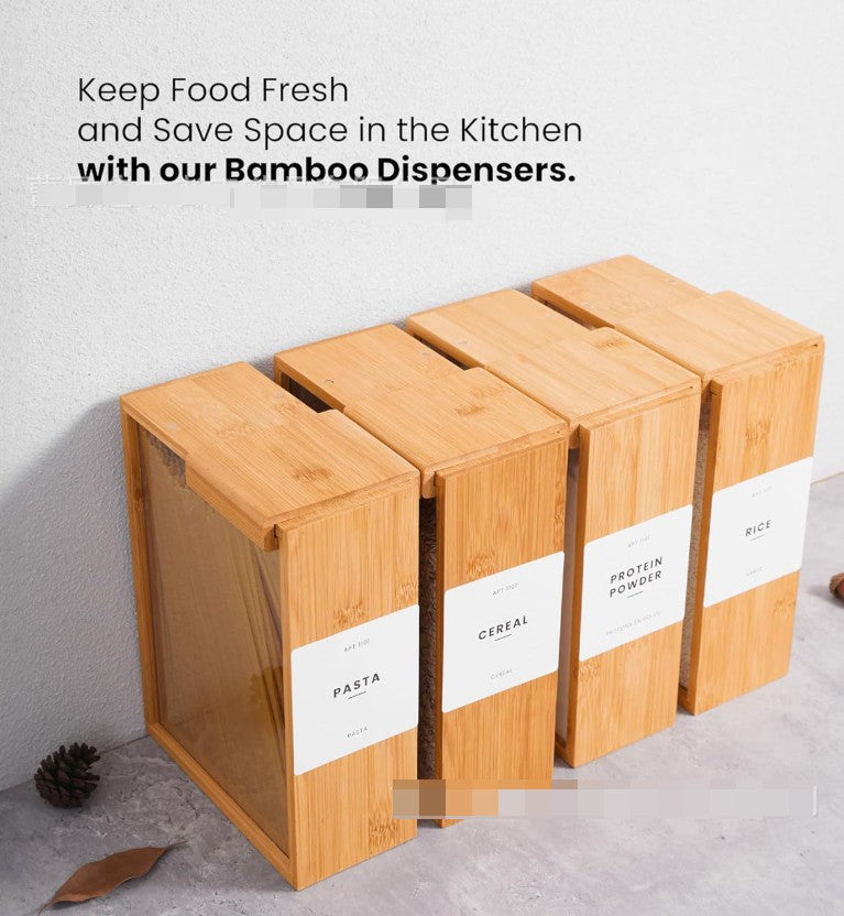 Bamboo Food Storage Container with Clear Lid