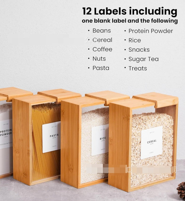 Bamboo Food Storage Container with Clear Lid