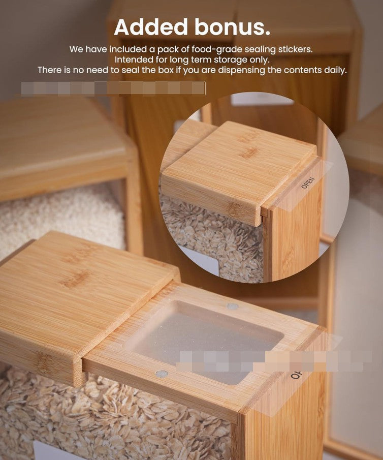 Bamboo Food Storage Container with Clear Lid
