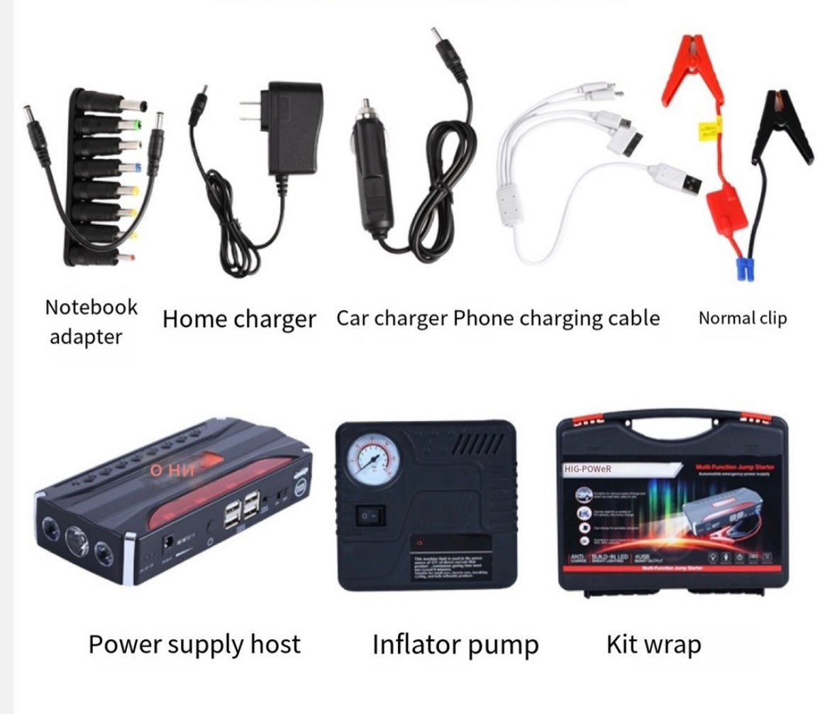 68,800mAh Portable Power Car Jumper with Inflator Pump