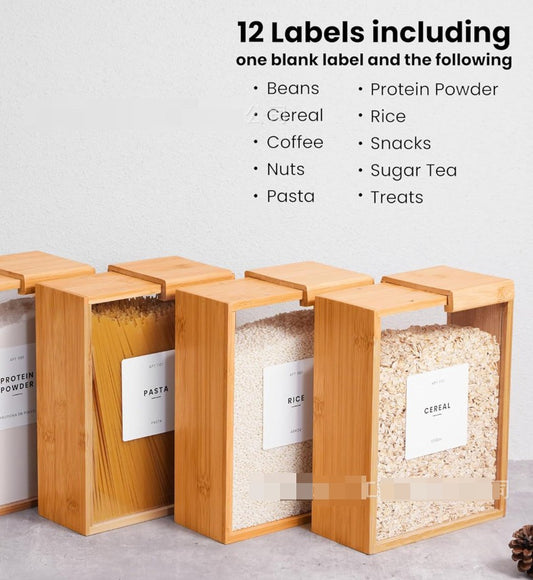 Bamboo Food Storage Container with Clear Lid